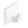 Securit Heavy Duty Plastic Self Adhesive Hooks White Large 2Pk S6353 