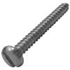 Bulk Hardware Slotted Pan Head Bright Zinc Plated Self Tapping Screws Bright Silver 5mm x 38mm 5Pk 30337