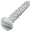 Securit Bright Zinc Plated Slotted Round Head Woodscrews Bright Silver 8mm x 25mm 20Pk 32017