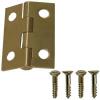 25mm Brass Plated Extruded Butt Hinges and Screws 2Pk 30669