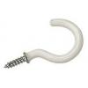 Plastic Coated Cup Hooks White 32mm 5Pk 30583