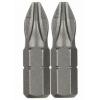 Black and Decker Piranha PZ1 Screwdriver Bits to Fit Pozidriv Screws Zinc-Plated 2Pk X61040