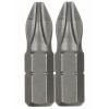 Black and Decker Piranha PZ3 Screwdriver Bits to Fit Pozidriv Screws Metallic Silver 25mm 2Pk X61042