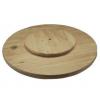 Apollo Hevea Wood Lazy Susan Turntable Serving Plate Beige D 35cm 4122