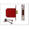 Union Satin Chrome Five Lever Deadlock With Two Keys 65mm Y2101-SC-2.50