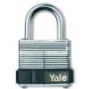 Yale Laminated Steel Body Padlock With Two Keys Silver 40mm P125401221