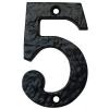 Securit Number Five Numeral Antique Black 75mm S3355