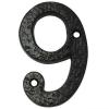 Securit Antique Numeral Number Nine Black 75mm Pack Of 1 S3359