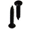 Black Japanned Slotted Round Head Woodscrews 4mm x 25mm 20Pk 30315