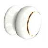 Securit With Gold Lines Ceramic Knobs White 35mm 2Pk S3579