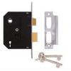 Union Polished Two Lever Sashlock With Two Keys Brass 76mm Y2295-PL-3.00