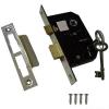 Securit Three Lever Sash Lock With Two Keys Nickel Plated 63mm S1832 | Heavy Duty |