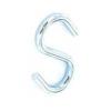 Securit Heavy Duty Zinc Plated Steel S Hooks Metallic Silver 3mm 6Pk S5697 