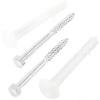 Rawlplug Pan and Bidet Base Fixing Kit Trade White And Silver 2Pk 67486