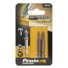 Black and Decker Piranha Hi-Tech Torsion PH3 Screwdriver Bits to Fit Phillips Screws Metallic Silver 2Pk X62162