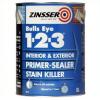 Zinsser 1.2.3 Bulls Eye Interior and Exterior Primer-Sealer Stain Killer Paint White 5Ltr ZN7040001A1 | Fast Drying ime | Recoat in 1Hr | Water-based Primer