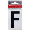 Peelable Letter F Black 75mm 42229