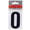 75mm Black Peelable Numeral 0