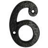 Securit Heavy Duty Antique Finish Metal Numeral Number Six 75mm S3356