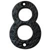 Securit Heavy Duty Metal Antique Finish Numeral Number Eight Black 75mm S3358