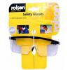 Rolson Durable Plastic Safety Glasses With Adjustable Arm Assorted 60399