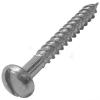 Bright Zinc Plated Slotted Round Head Woodscrews 10mm x 37.5mm Pack of 10