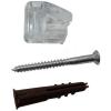 Plasplugs Mirror Clips With Concrete and Brick Fixings and Screws Assorted 4Pk MC178