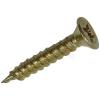 Securit Countersunk Woodscrews Brass Plated 4 x 25mm 30Pk S8178