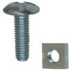 Bright Zinc Plated Roofing Nuts and Bolts Bright Silver 6mm x 20mm 8Pk 30055