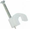 White Round Cable Clips 3.5mm 100Pk EK294