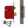 Union 67mm Polished Brass BS 3621 Insurance Five Lever Mortice Sashlock with 20mm Extended Bolt Projection Y2234E-PL-2.5