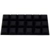 20mm Black Square Self-Adhesive Rubber Pads Pack of 18