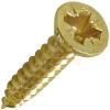 Securit Brass Plated Countersunk Woodscrews 3.5 x 20mm 36Pk S8170 