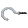 Heavy Duty PVC Shouldered Cup Hooks White 0.25-Inch 100Pk BB2640