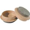 Shepherd Wood Grained Insert Cup With Felt Base Wooden Brown 44mm 1.75-Inch 4Pk 9363