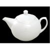 White Ceramic 2 Cup 450ml Ball Shaped Teapot