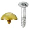 Starpack Zinc Plated Mirror Screw With Brass Dome 38mm 4Pk 72046