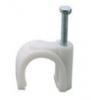 Starpack Round Cable Clip White 5mm 100Pk 72090