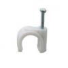 StarPack Cable Clip Round For Tv/Coaxial White 6mm 50Pk 72062