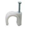 Starpack Cable Clip Round White 7mm 50Pk 72092