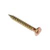 Starpack Yellow Zinc Plated Pozi Double Countersunk Head Single Thread Chipboard Screws 5mm x 60mm 32Pk 72205