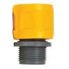 Hozelock Durable Plastic Flat Hose and Spiral Hose Pipe Tap Adaptor Yellow and Grey 2170