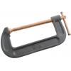 Amtech Heavy Duty Copper Coated Steel G-Clamp Copper and Black 6-Inch W5800