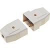 Selectric White Moulded Flex &amp; Appliance Connector 2 pin 10 Amp