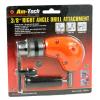 Am-tech Professional Right Angle Drill Attachment With 10mm Keyless Chunk Side Handle Red and Black F3045