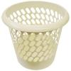 Whitefurze Round Heavy Duty Plastic Waste Paper Basket Cream 30cm x 30cm H10118