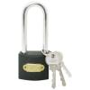 Tri-Circle Heavy Duty Cast Iron Long Shackle Padlock With Three Keys Black 50mm