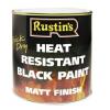 Rustins Quick Dry Heat Resistance Paint Matt Finish Black 500ml HRMB500