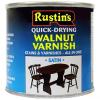 Rustins Quick Dry Varnish Satin Walnut 250ml VSWA250 | Low Odour | Long-lasting Protection to All Interior Wood