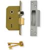 Chubb Brass Finish Five Lever Mortice Lock with Two Keys 67mm V-3K75-PL-67